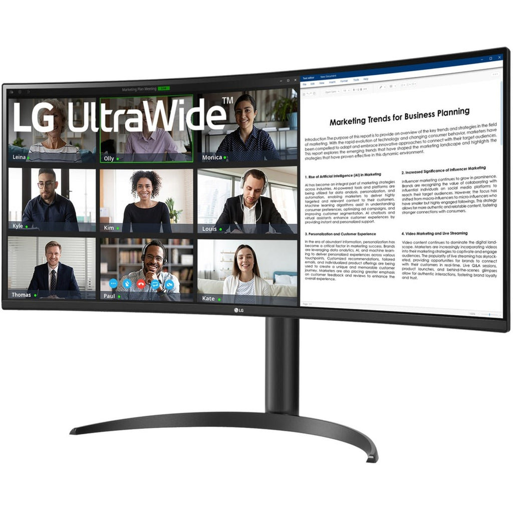 Lg ultrawide 34wr50qk-b 34 curved monitor (zwart, 2x hdmi, displayport)