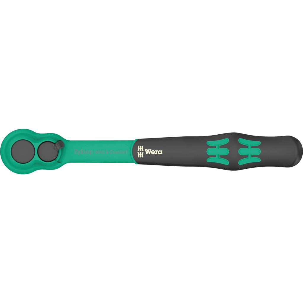 Wera 8010 b zyklop comfort ratel (zwart groen, met omschakelpal en 3 8 aandrijving)
