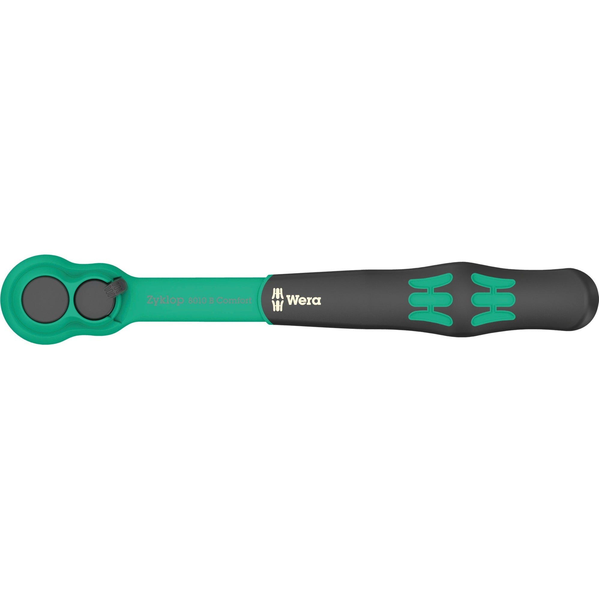 Wera 8010 b zyklop comfort ratel (zwart groen, met omschakelpal en 3 8 aandrijving)