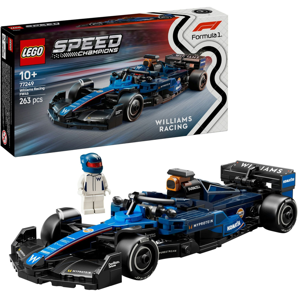 Lego speed champions williams racing fw46 f1 racewagen set - 77249