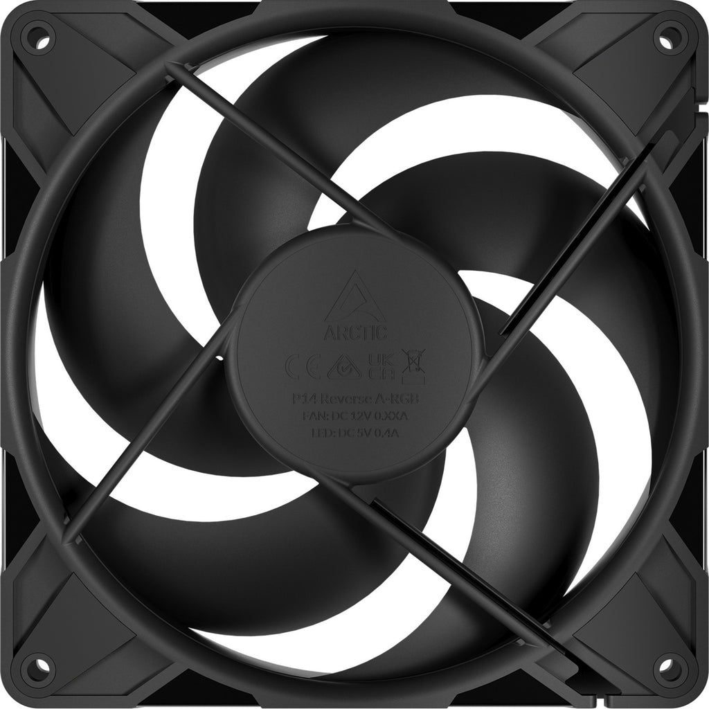 Arctic p14 pro reverse case fan (zwart, 140 x 140 x 30 mm, pwm)