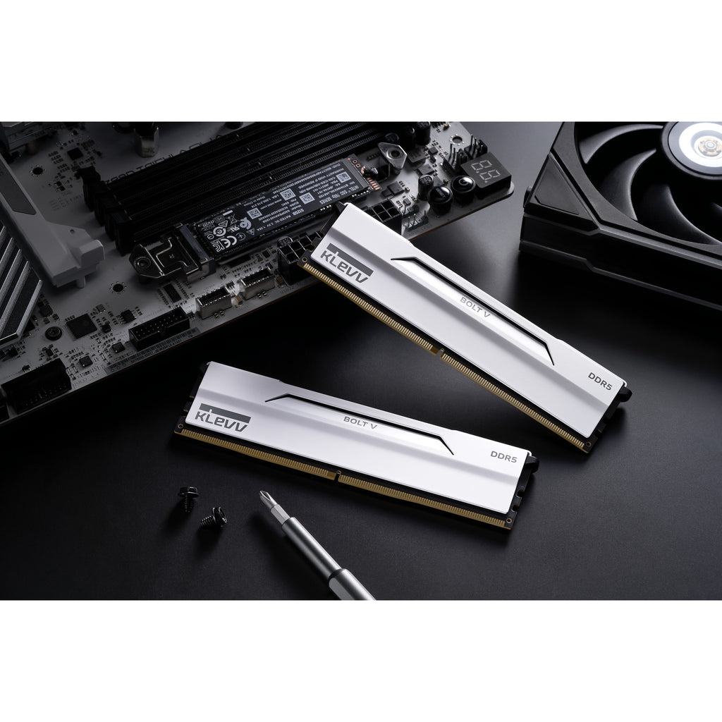Klevv bolt v 32 gb ddr5-6000 (2x 16 gb) werkgeheugen (wit, kd5agua80-60a300i, xmp 3.0, expo)