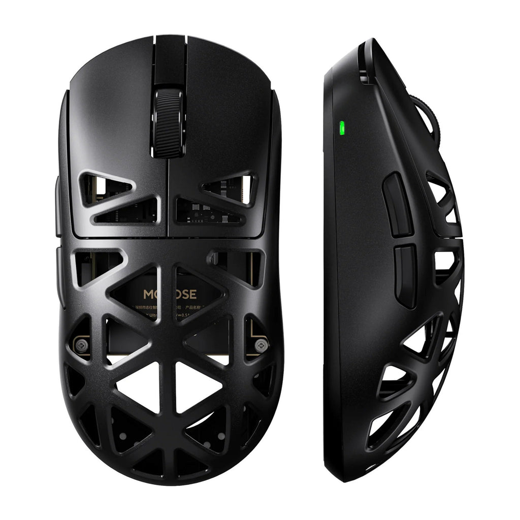 Mchose a7x ultra magnesium alloy wireless gaming mouse (zwart, tot 40.000 dpi, 2.4 ghz usb-c bluetooth)