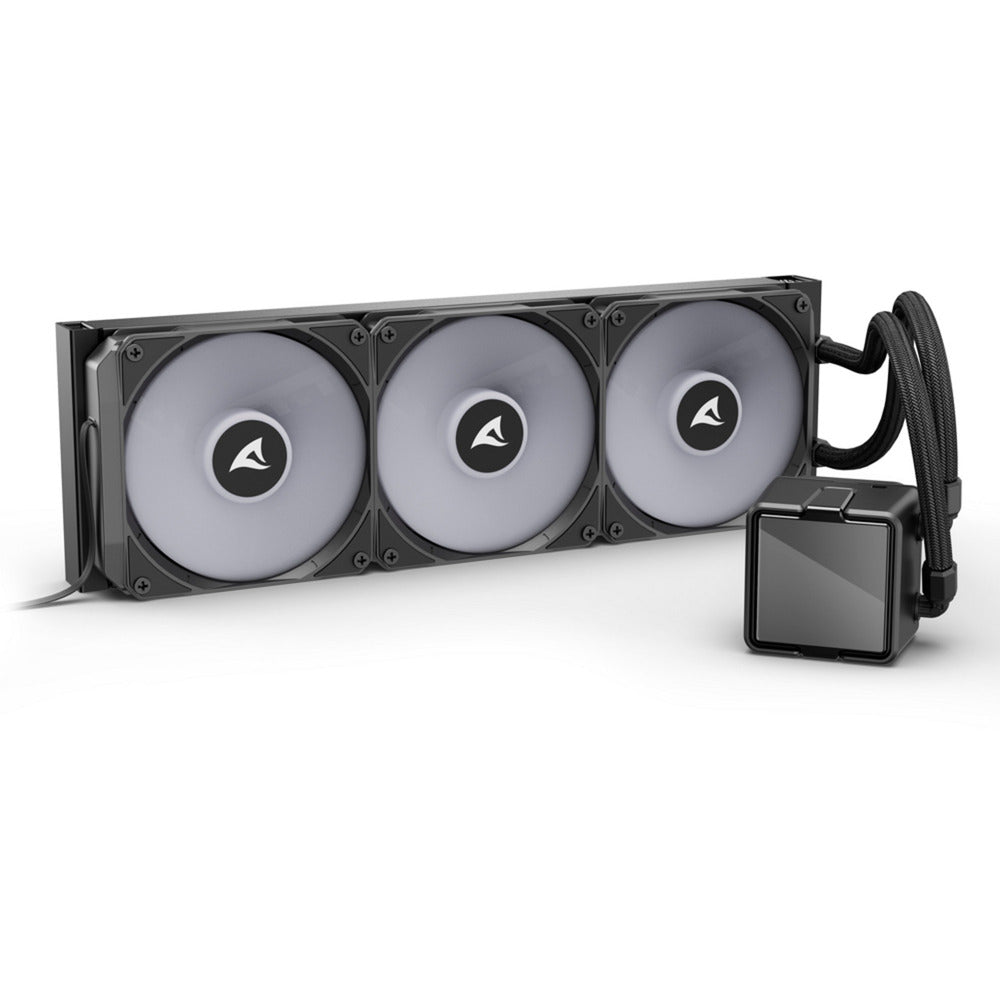 Sharkoon s100 argb waterkoeling (zwart, 4-pins pwm fan-connector)