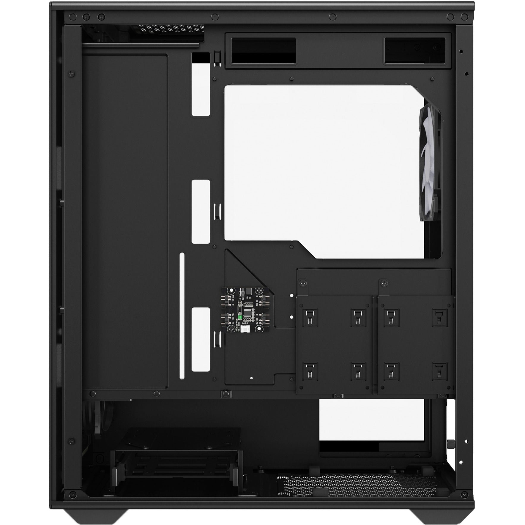 Sharkoon vk3 rgb midi tower behuizing (zwart | 2x usb-a | rgb | tempered glass)