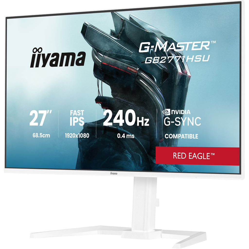 Iiyama g-master red eagle gb2771hsu-w1 27 gaming monitor (wit (mat), 2x hdmi, displayport, usb-a, usb-c, 240 hz)