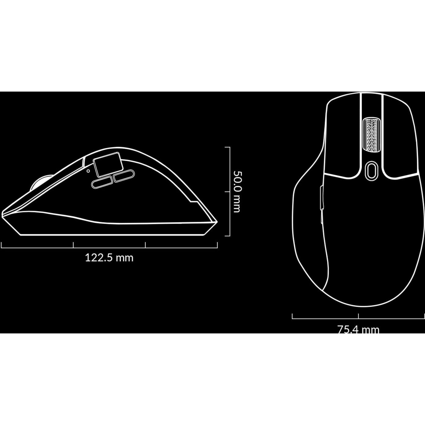 Keychron m6-a1 wireless mouse (zwart, 100 - 26000 dpi, usb-c bluetooth 5.1 2.4 ghz)