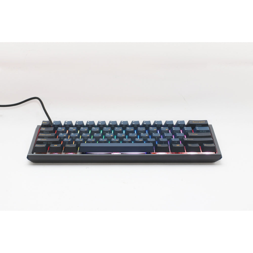 Ducky one 3 pro mini, gaming toetsenbord (zwart, us lay-out, cherry mx2a speed silver, rgb led, double-shot pbt, quack mechanics, 60%, hot swap)