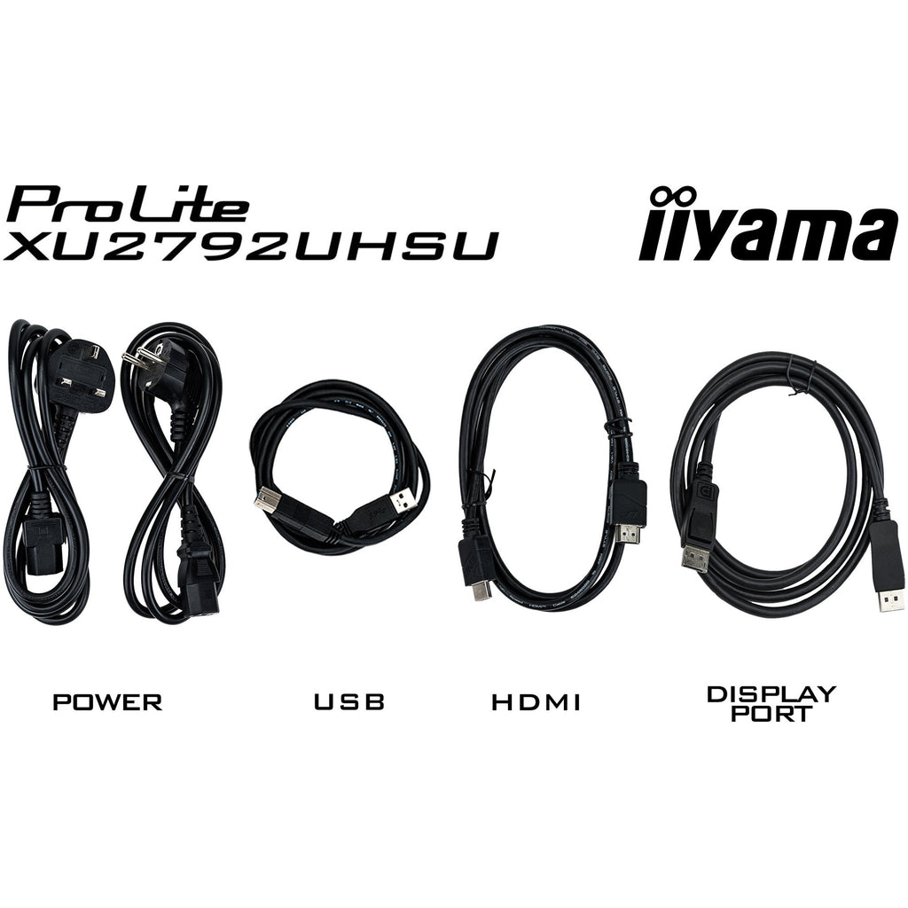 Iiyama prolite xu2792uhsu-b6 27 4k uhd monitor (zwart, hdmi, displayport, 3x usb-a, usb-b, usb-c)