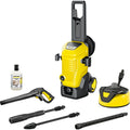 Kärcher k 5 wcm premium home hogedrukreiniger (geel zwart, met vuilfrees, slanghaspel en oppervlaktereiniger)