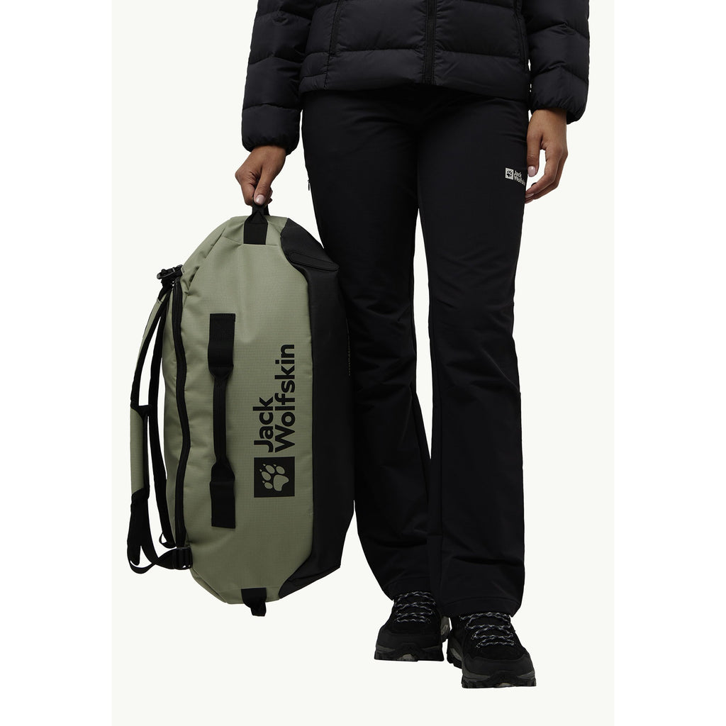 Jack wolfskin all-in duffle 35 rugzak (lichtgroen, 35 liter)