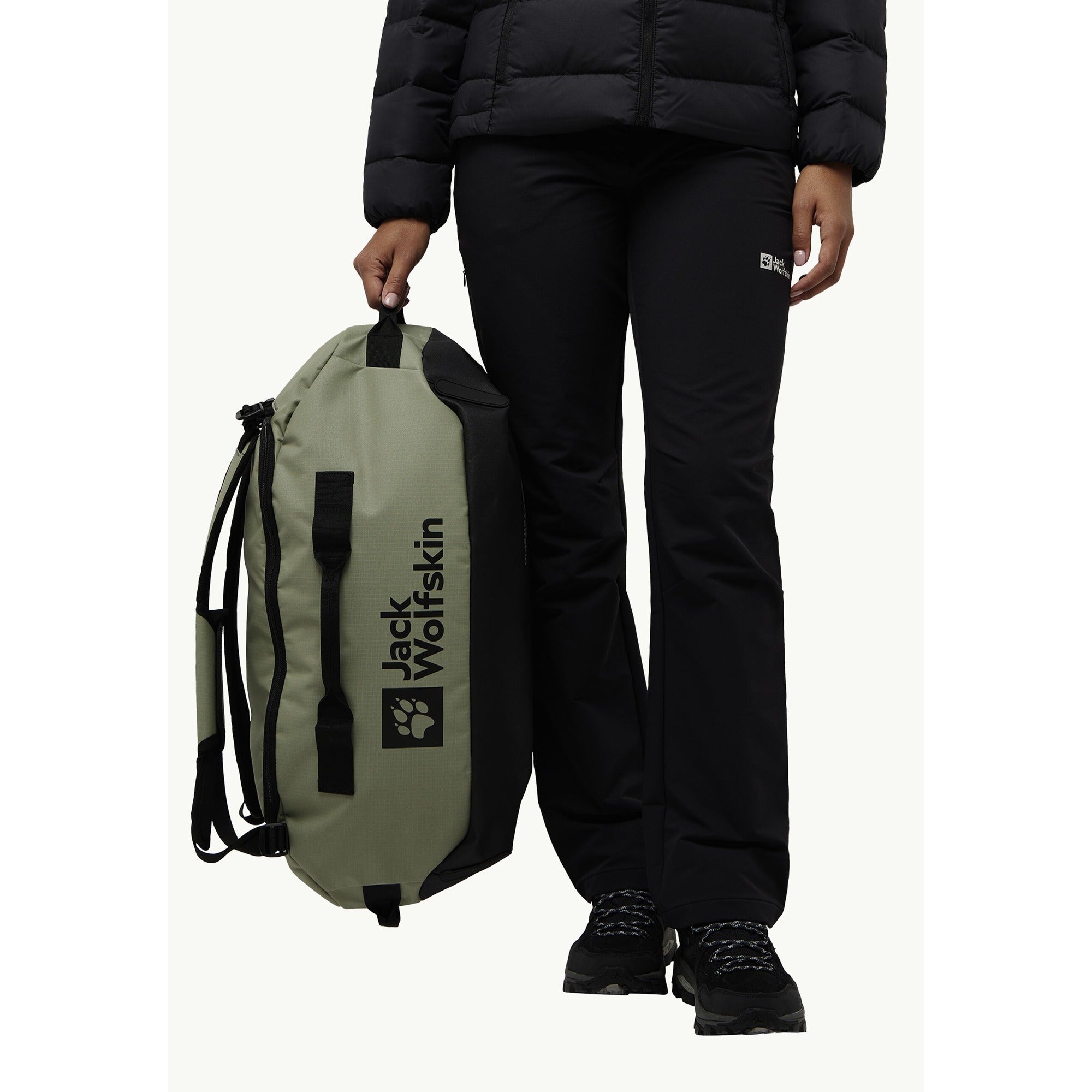 Jack wolfskin all-in duffle 35 rugzak (lichtgroen, 35 liter)