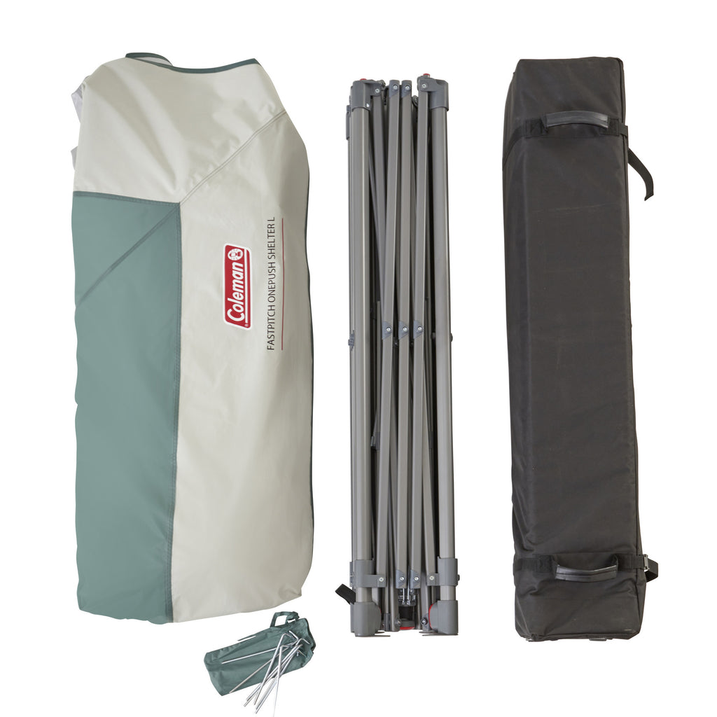 Coleman fastpitch onepush shelter l paviljoen (turquoise grijs, 4 x 4 m)