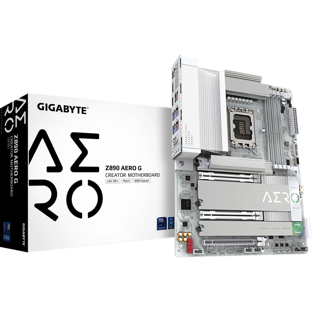 Gigabyte z890 aero g socket 1851 moederbord (raid, 2x 2.5gb-lan, wi-fi 7, bt, sound, atx)