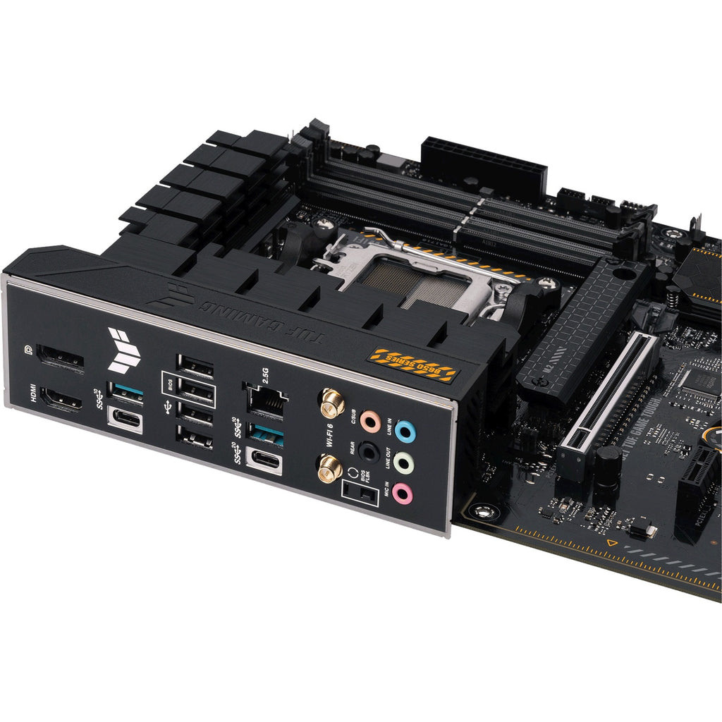 Asus tuf gaming b650-plus wifi socket am5 moederbord (zwart lichtoranje, raid, 2.5gb-lan, wi-fi 6, bt 5.2, sound, atx)