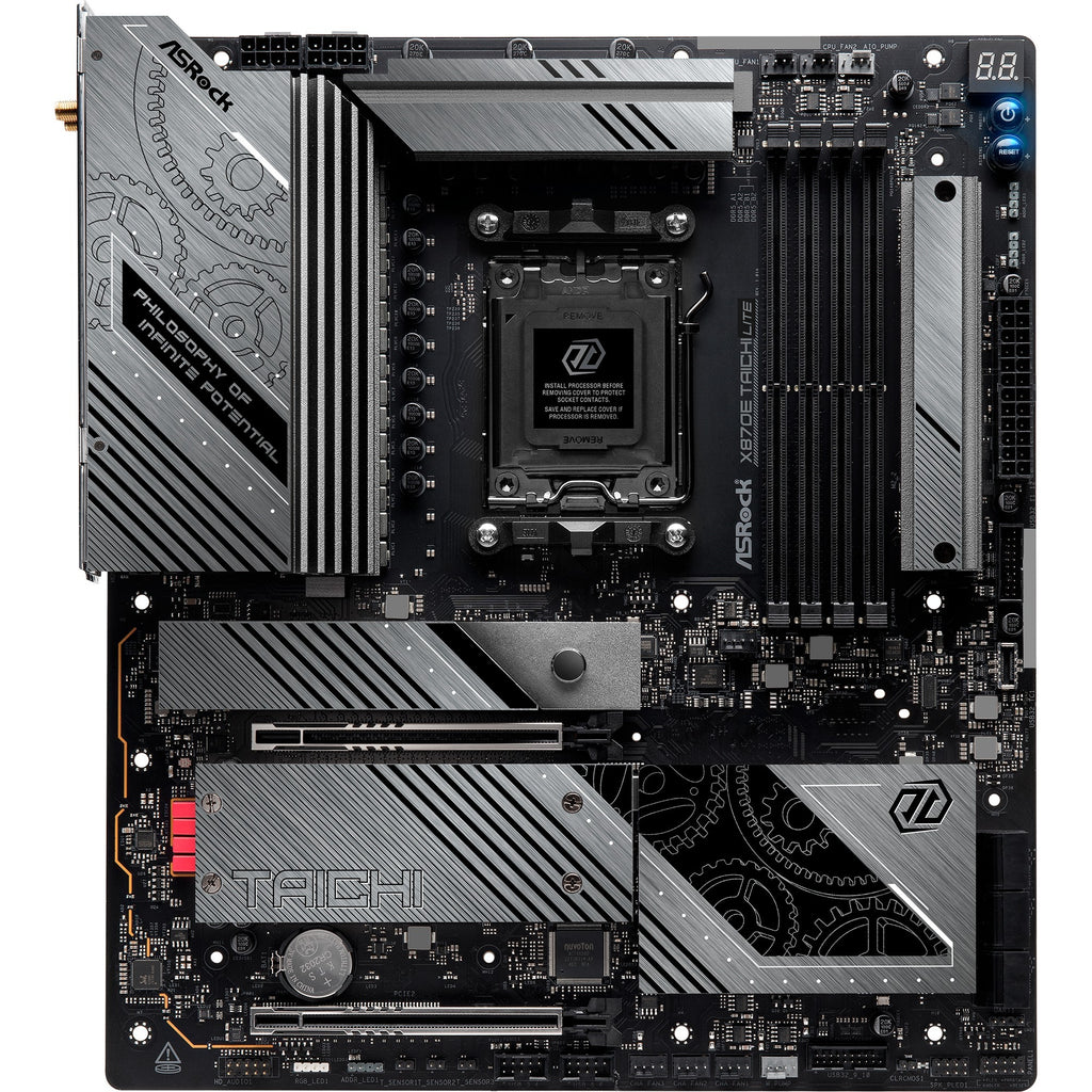 Asrock x870e taichi lite socket am5 moederbord (raid, 5 gb-lan, wi-fi 7, bt, e-atx)