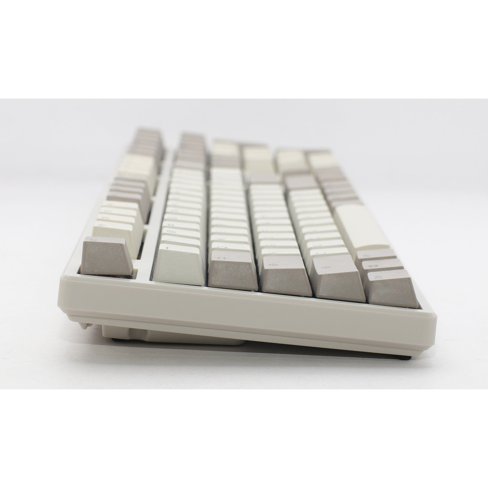 Ducky origin vintage mechanisch toetsenbord (grijs, us lay-out (qwerty), cherry mx silent red, 100%, hot swap, pbt double-shot keycaps)