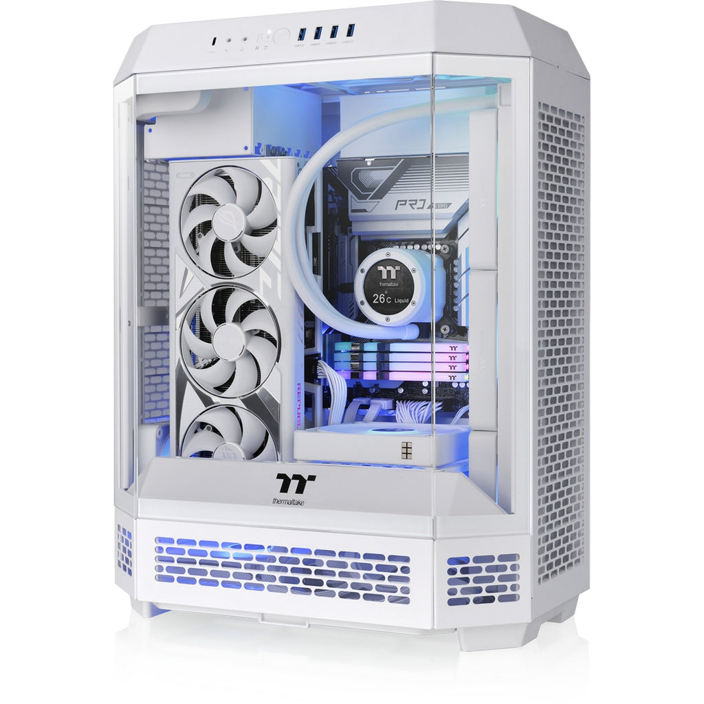 Thermaltake the tower 600 - snow midi tower behuizing (wit | 4x usb-a | 1x usb-c | tempered glass)