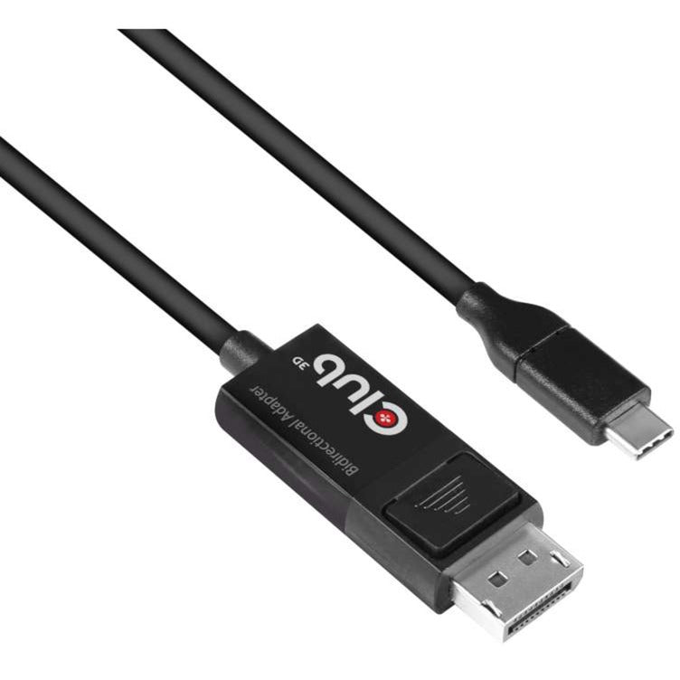 Club 3d usb-c > displayport 1.4 adapter (zwart, 1,8 meter)