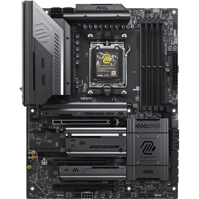 Msi mag x870e tomahawk max wifi socket am5 moederbord (zwart, raid, 5gb-lan, wi-fi 7, bt, sound, atx)