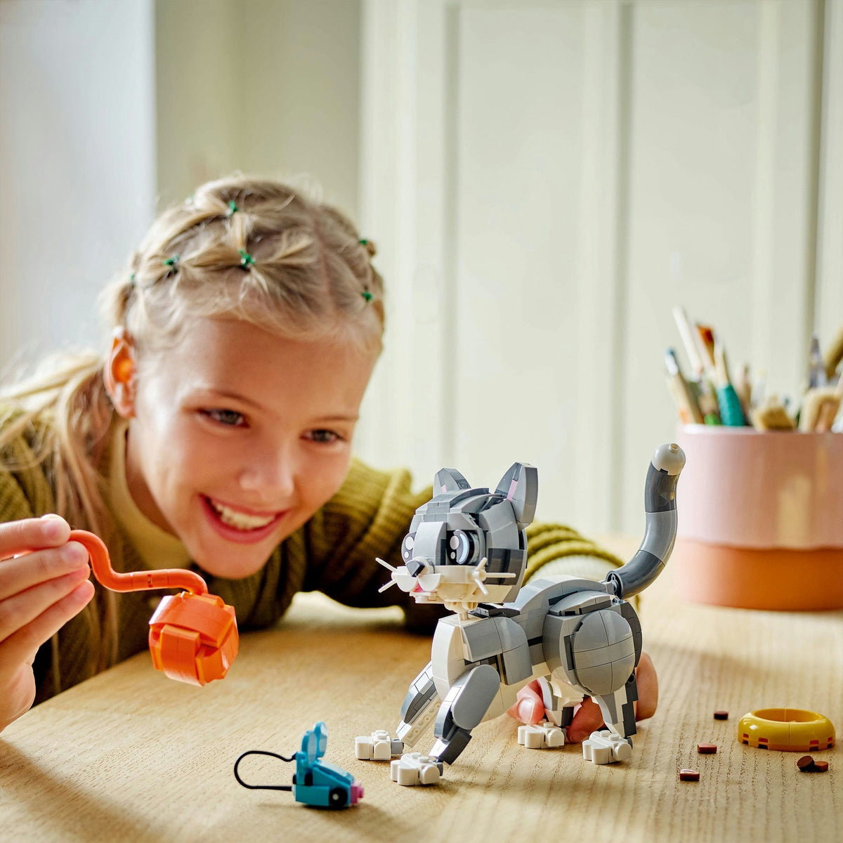 Lego creator 3in1 speelse kat, hond en duif speelgoed voor meisjes en jongens 8 jaar vanaf 31163