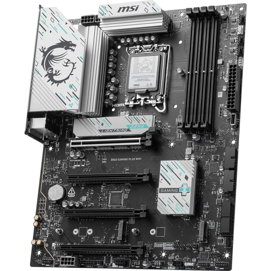 Msi b860 gaming plus wifi socket 1851 moederbord (raid, 5gb-lan, wi-fi 7, bt, sound, atx)