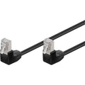 Goobay patchkabel cat 5e 2x90° f utp 3m (zwart)