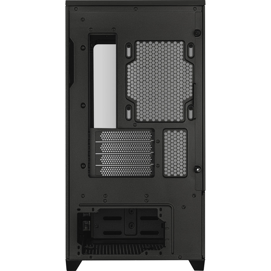 Asus prime ap202 midi tower behuizing (zwart | 2x usb-a | 1x usb-c | rgb | tempered glass)