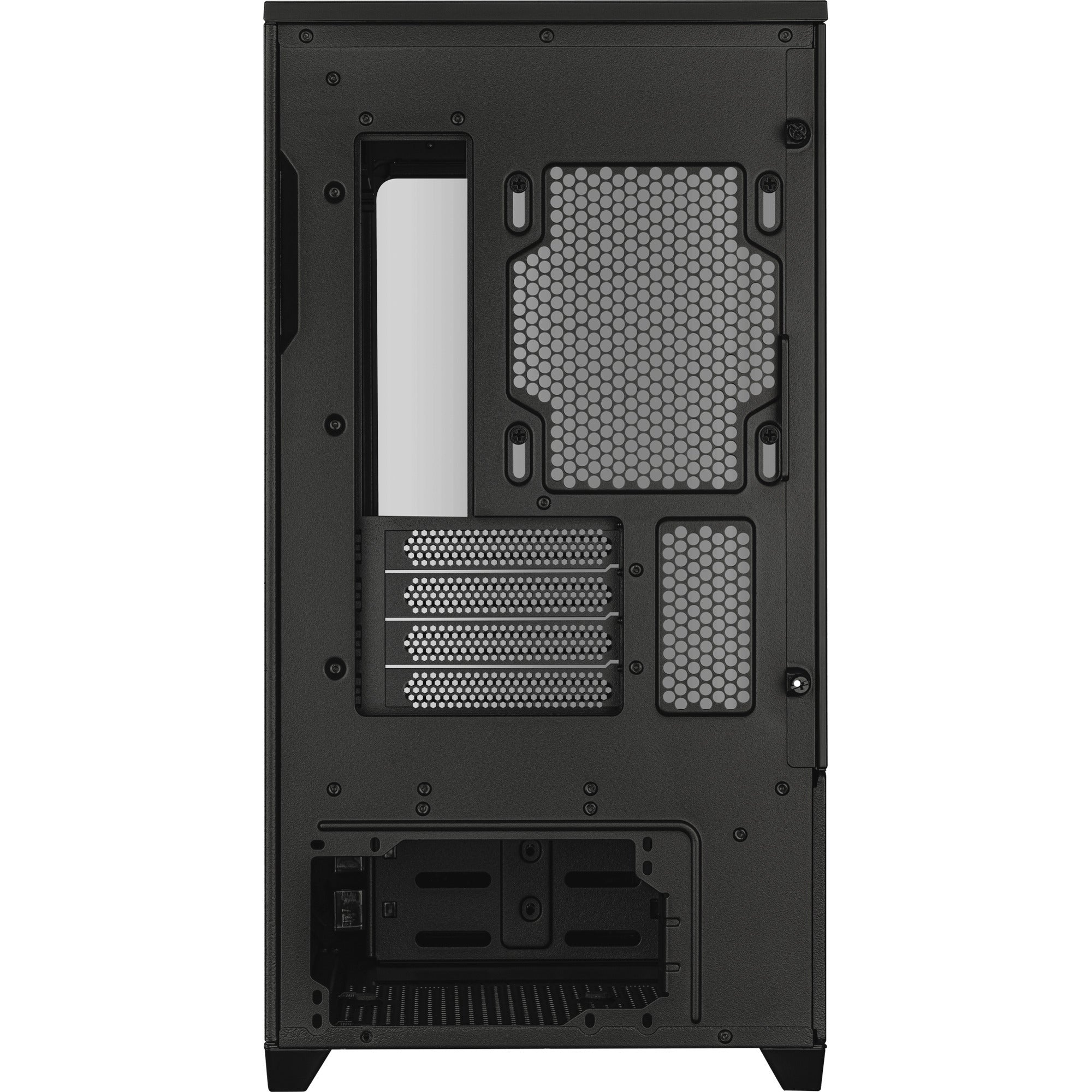Asus prime ap202 midi tower behuizing (zwart | 2x usb-a | 1x usb-c | rgb | tempered glass)