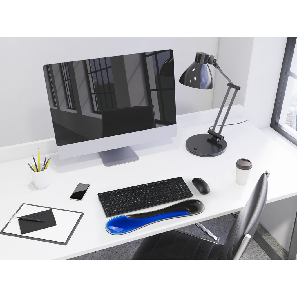 Kensington slim duo gel keyboard wrist rest polssteun (blauw zwart)