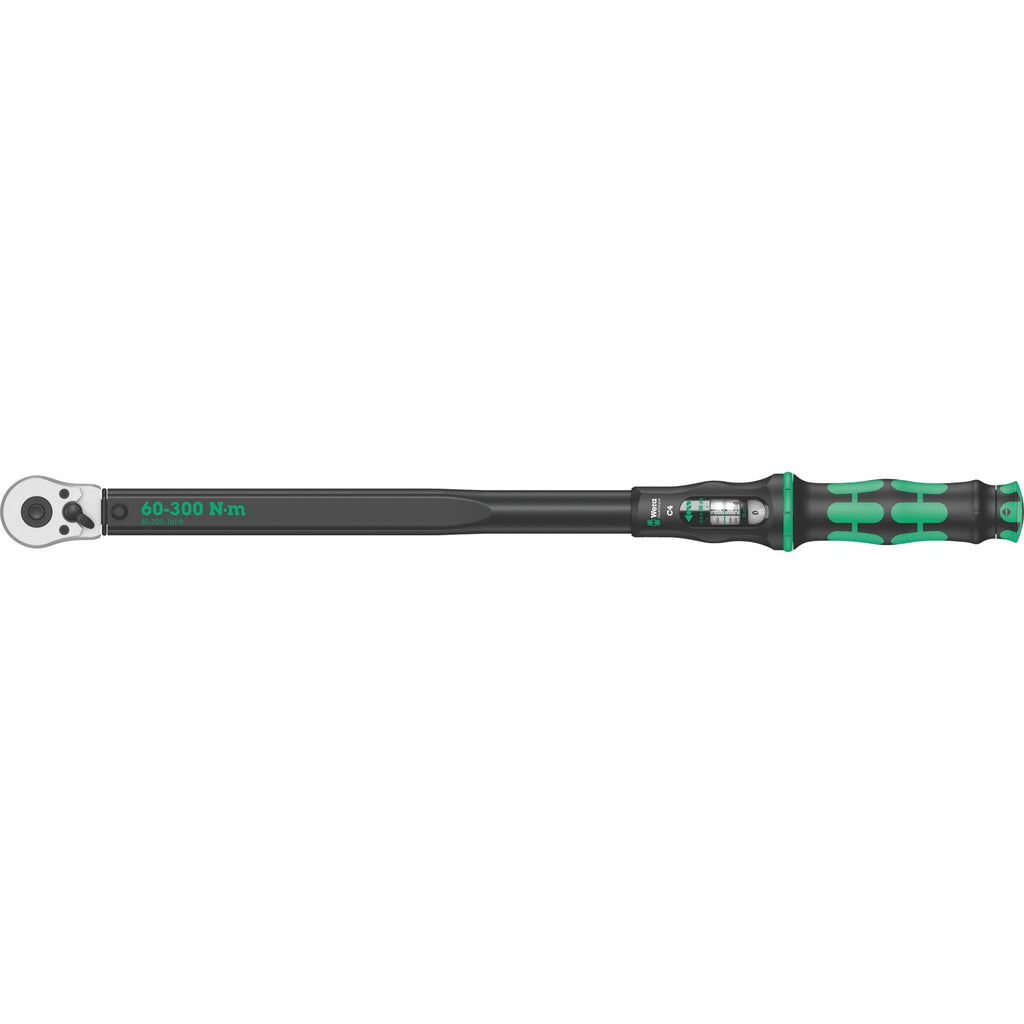 Wera click-torque c4 draaimomentsleutel met omschakelratel (zwart groen, 60-300nm, uitgang 1 2 )