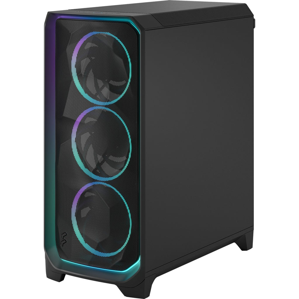 Fractal design meshify 3 ambience pro rgb midi tower behuizing (zwart | 2x usb-a | 1x usb-c | rgb | tempered glass)
