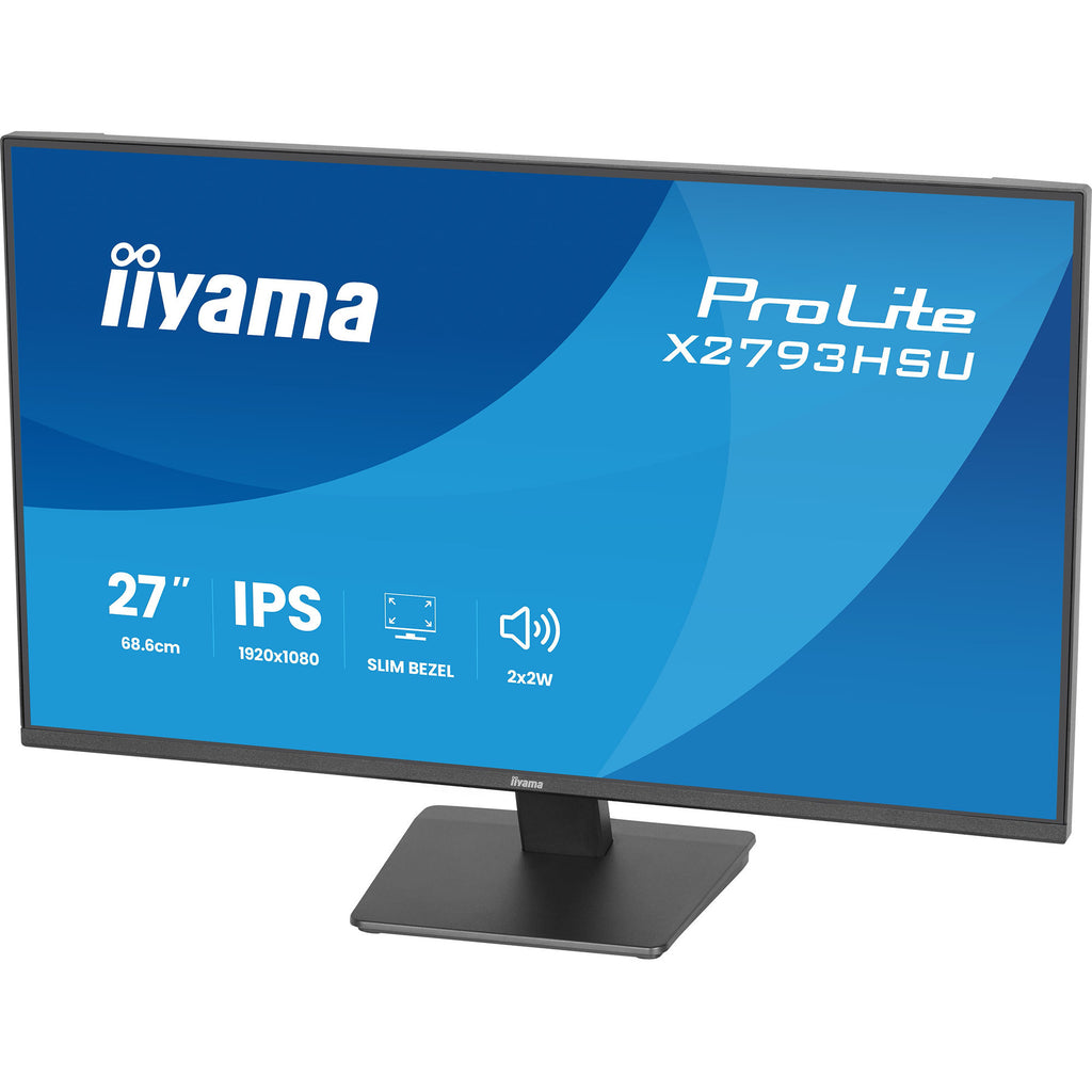 Iiyama prolite x2793hsu-b1 27 monitor (zwart (mat), 120 hz, hdmi, displayport, usb, audio)
