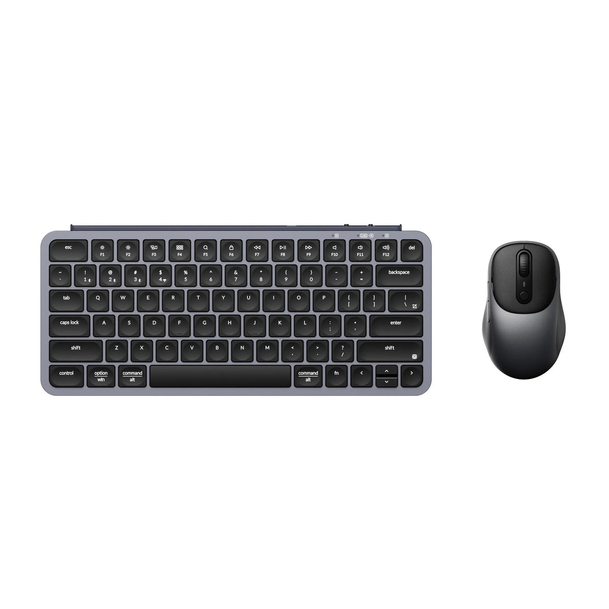 Keychron b1 pro keyboard and bm24 mouse wireless combo desktopset (grijs, us lay-out (qwerty), scissor switches, 75%, 100 - 2400 dpi, abs keycaps, 2.4 ghz | bluetooth | usb)