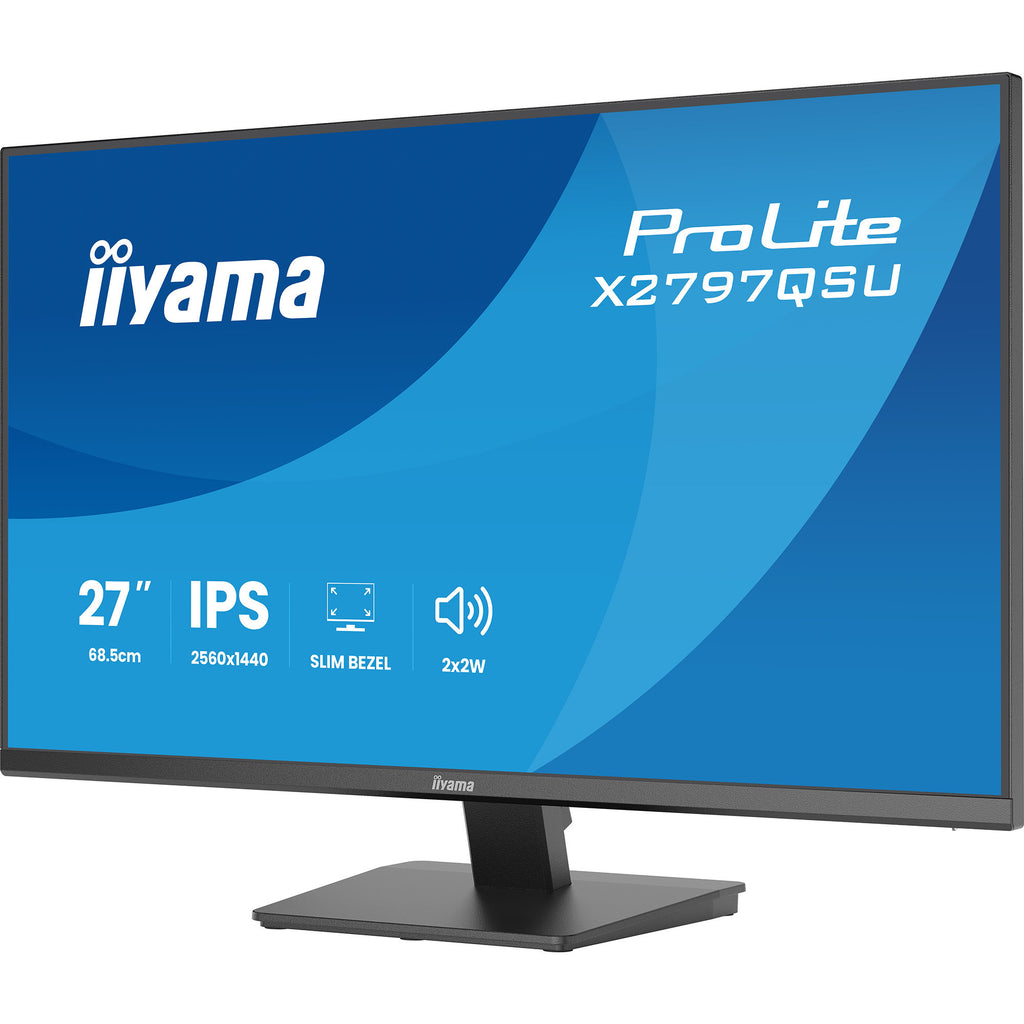 Iiyama prolite x2797qsu-b1 27 monitor (zwart (mat), hdmi, displayport, usb, audio)