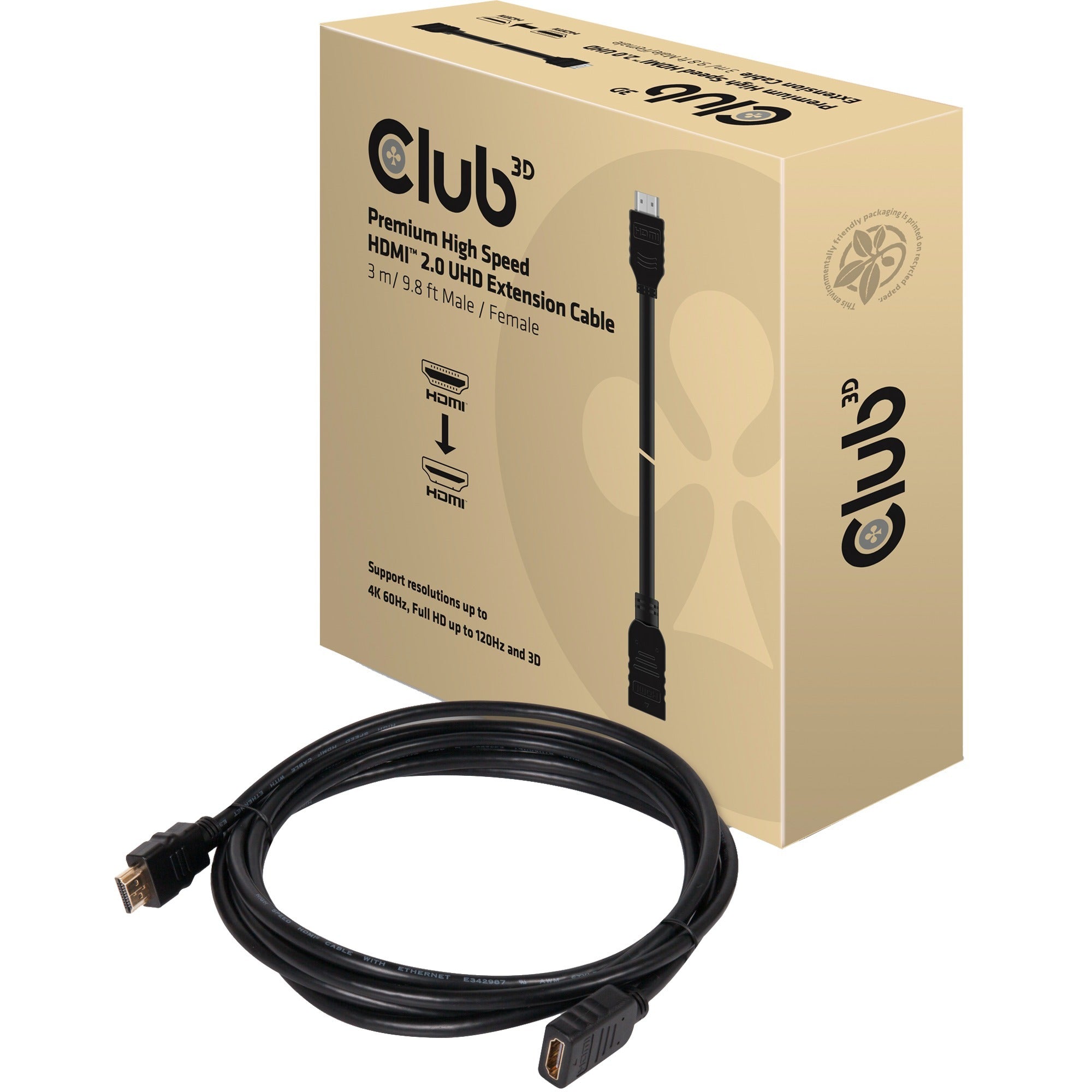 Club 3D Premium High Speed ​​HDMI 2.0 Verlängerungskabel