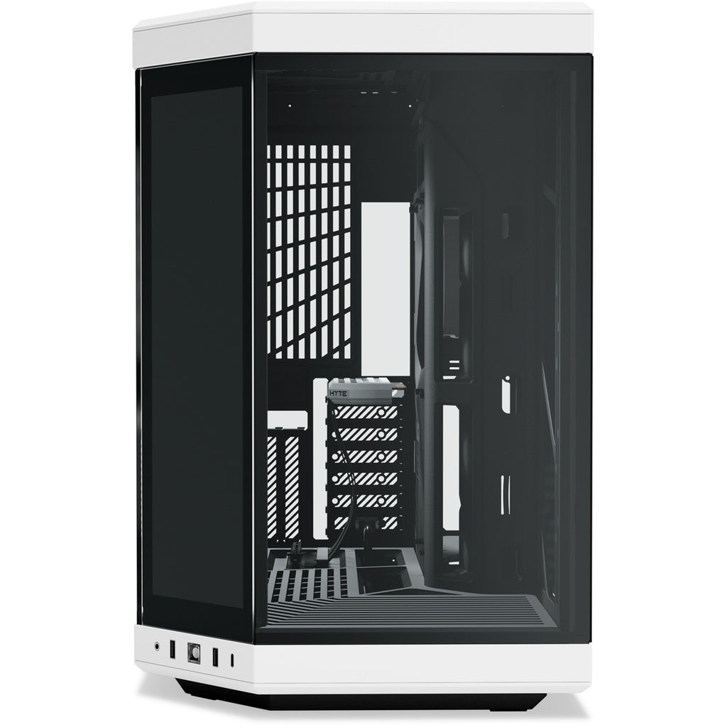Hyte y70 touch infinite midi tower behuizing (wit zwart | 2x usb-a | 1x usb-c | tempered glass)