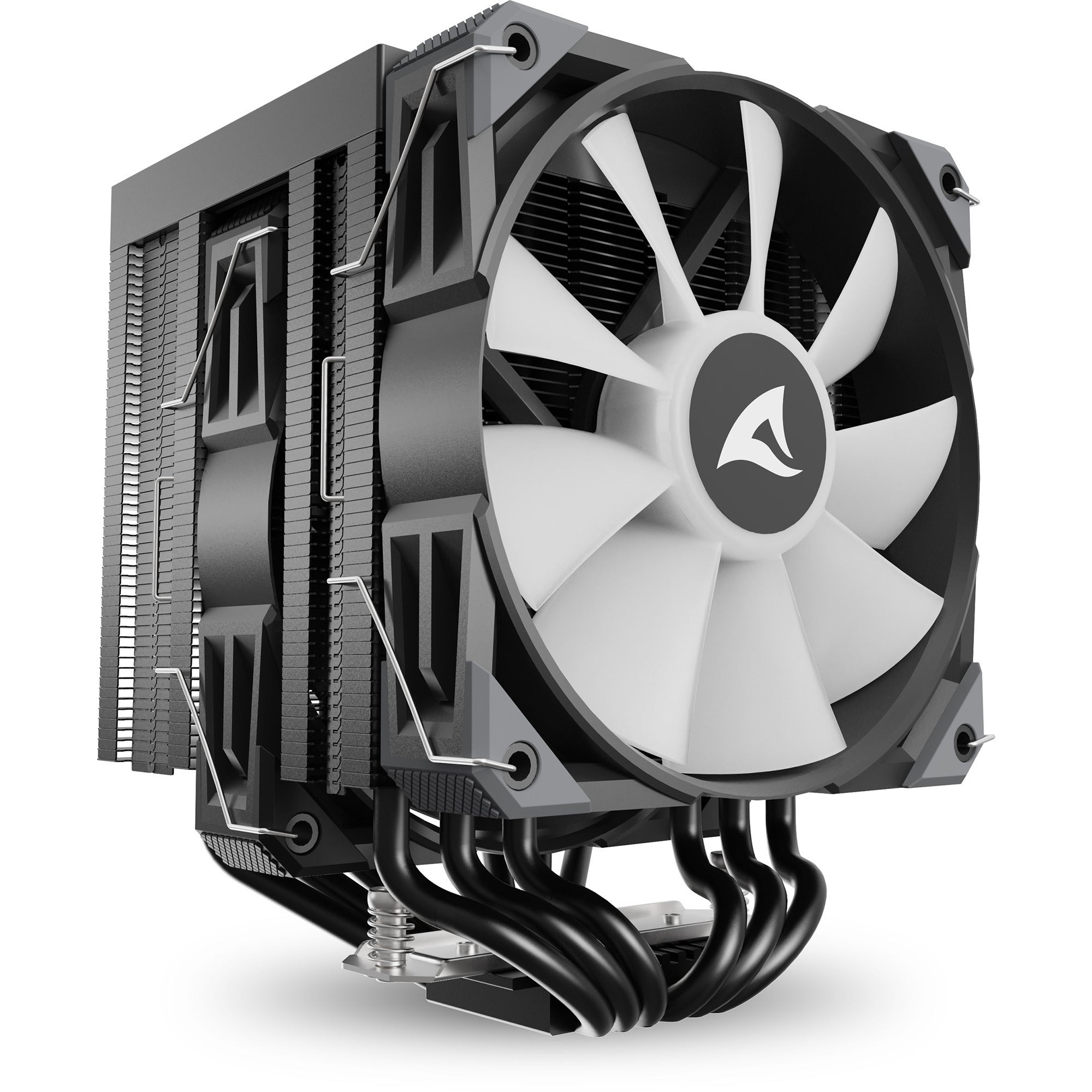Sharkoon a60 rgb cpu-koeler (zwart, 4-pins pwm fan-connector)
