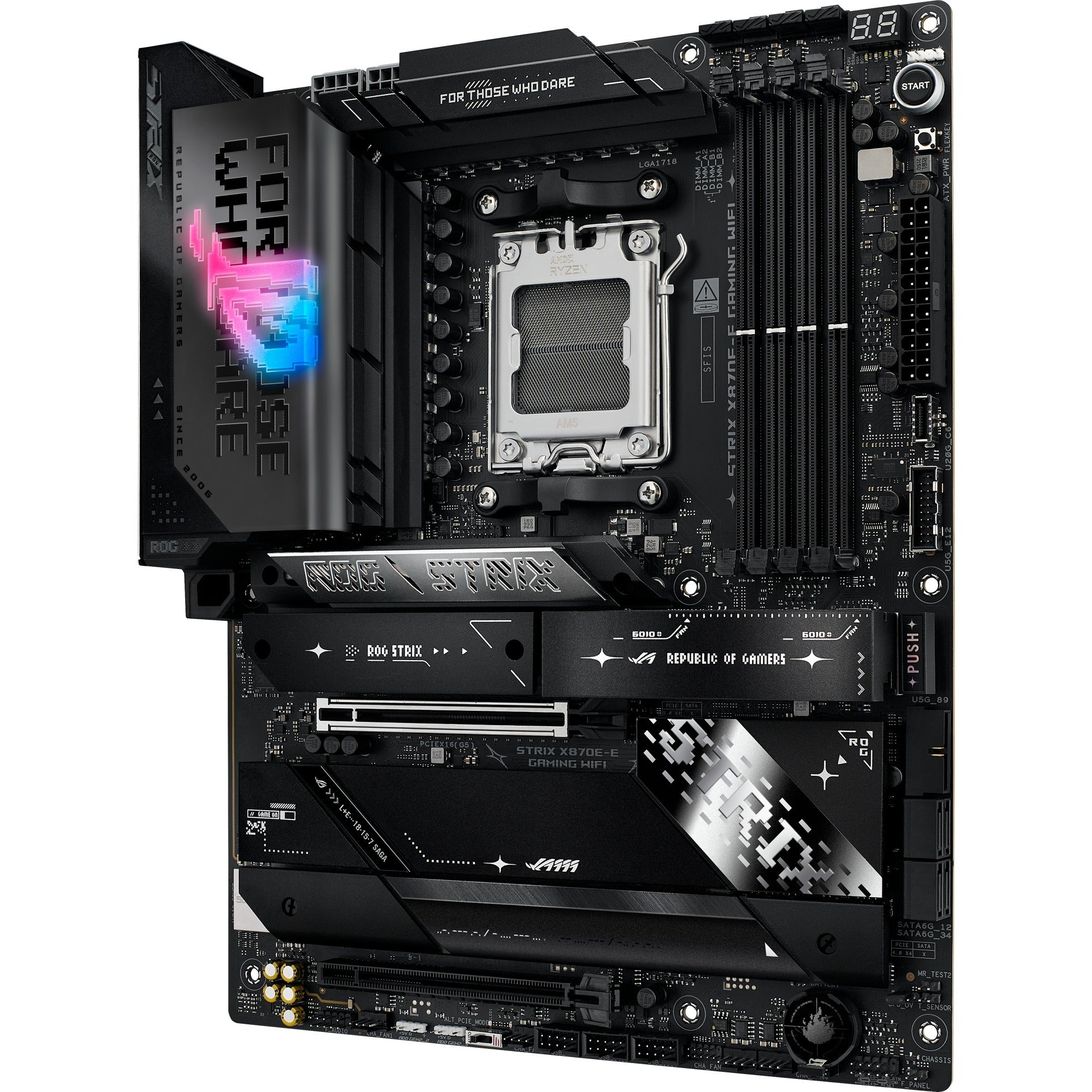 Asus rog strix x870e-e gaming wifi socket am5 moederbord (5 gb-lan, wi-fi 7, bt, sound, atx)