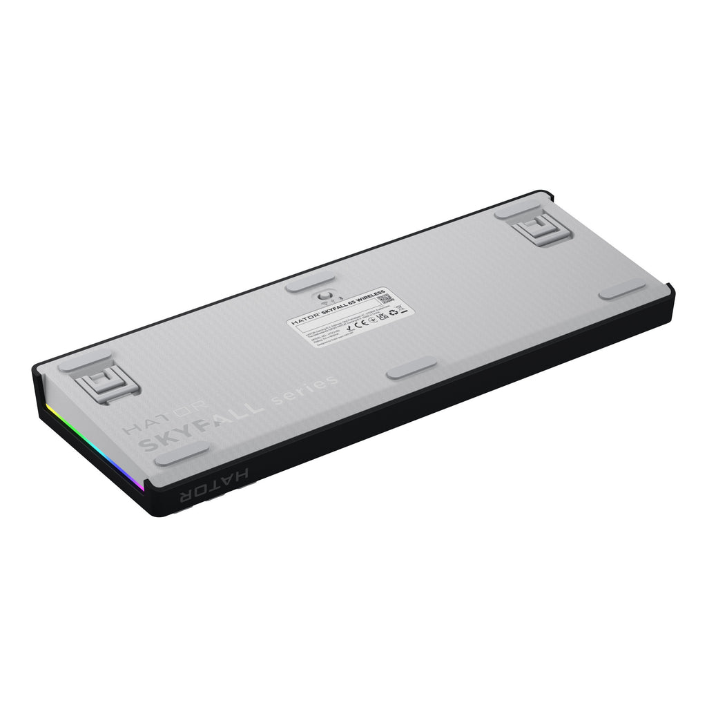 Hator skyfall wireless rgb mechanisch gaming toetsenbord (zwart, us lay-out (qwerty), hator aurum sterling, 65%, rgb, double shot abs, hot-swap, 2.4ghz | bluetooth | usb-c)