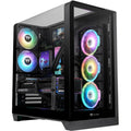 Thermaltake view 390 tg midi tower behuizing (zwart | 2x usb-a | 1x usb-c | tempered glass)