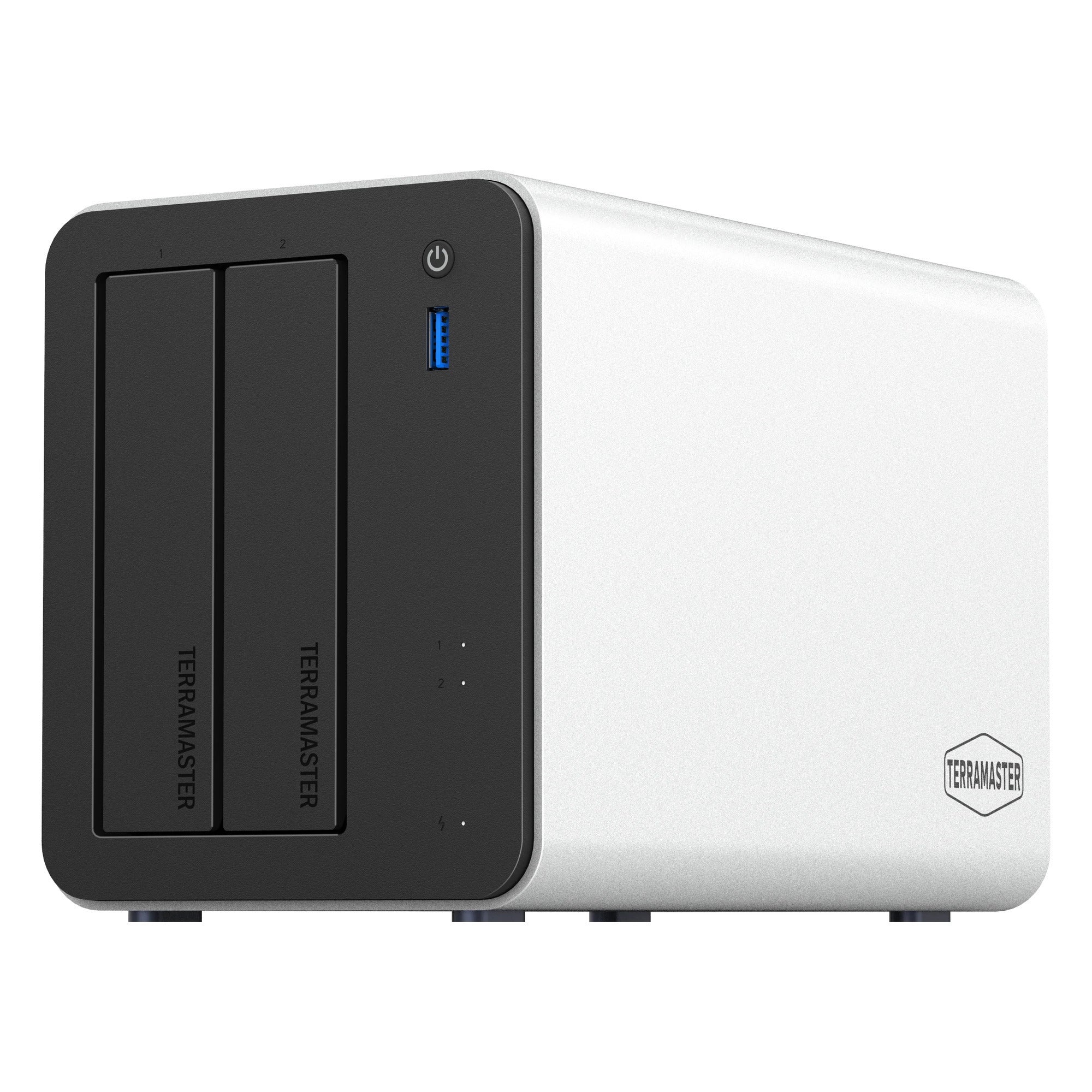 Terramaster f2-425 plus nas (wit, 2x 5gbe, hdmi, usb)