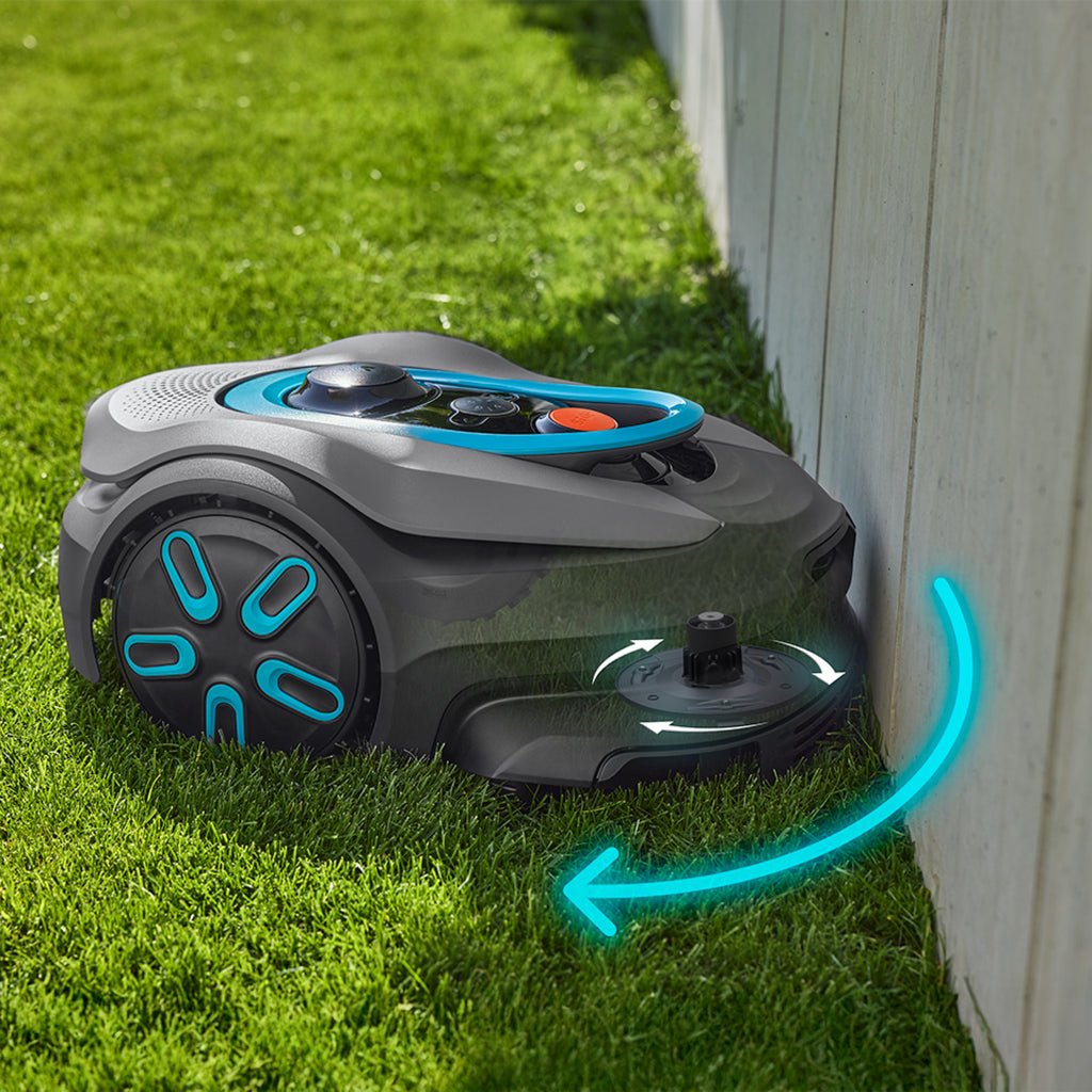 Gardena smart sileno sense 600 m² robotmaaier (grijs turquoise, 19942-26, li-ion accu + basisstation inbegrepen, grensdraadvrije technologie)