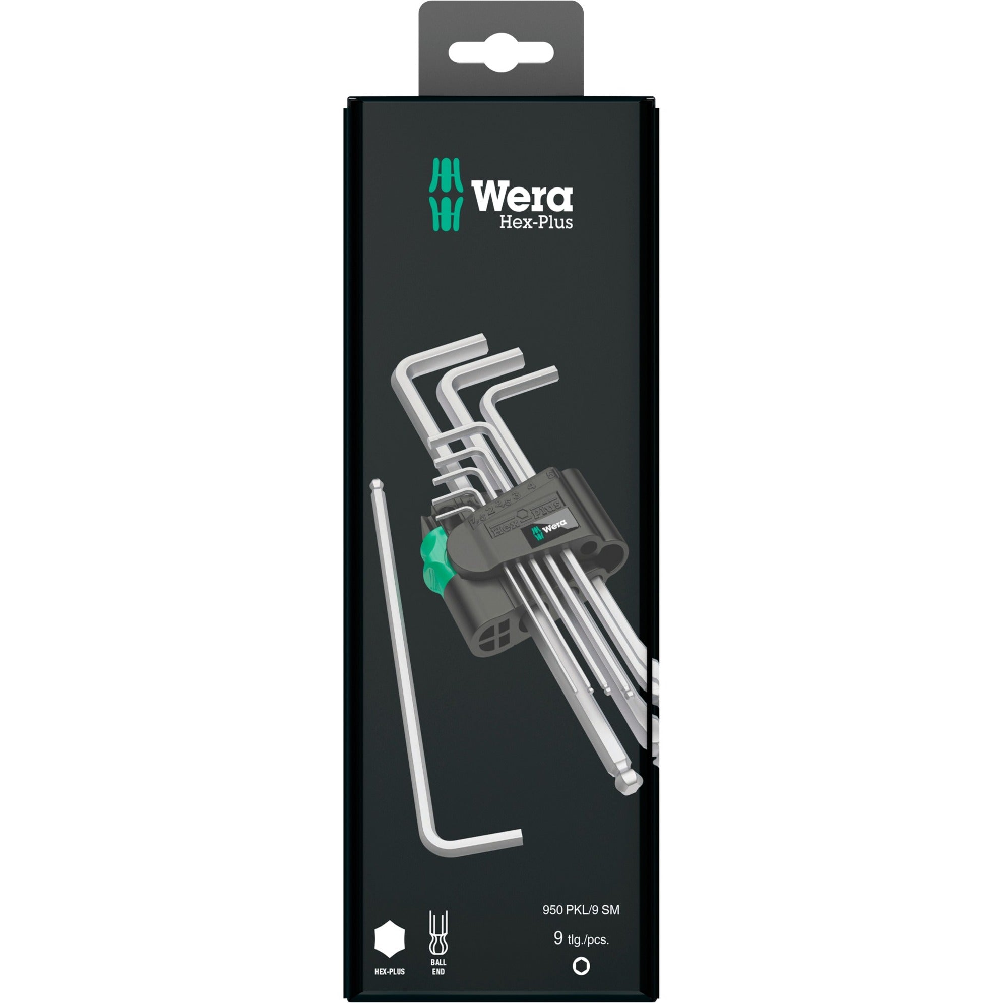 Wera 950 9 hex-plus inbussleutelset - 9 delige - 1,5-10mm - 4013288030160