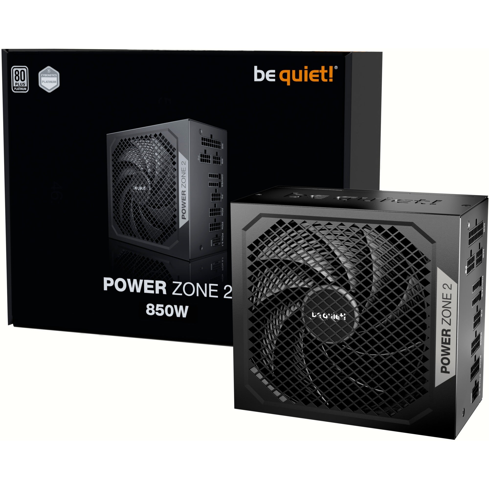 Be quiet! power zone 2 modulaire 850 watt voeding (zwart, 1x 12v-2x6, 3x pcie)
