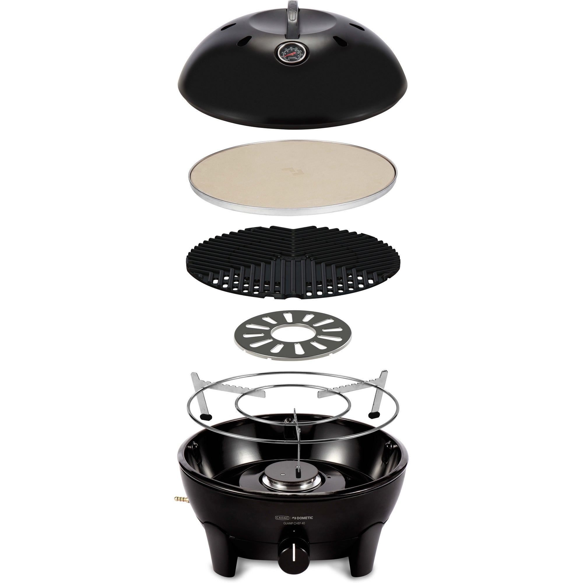 Cadac glamp chef 40 gasbarbecue (zwart, ø 40cm)