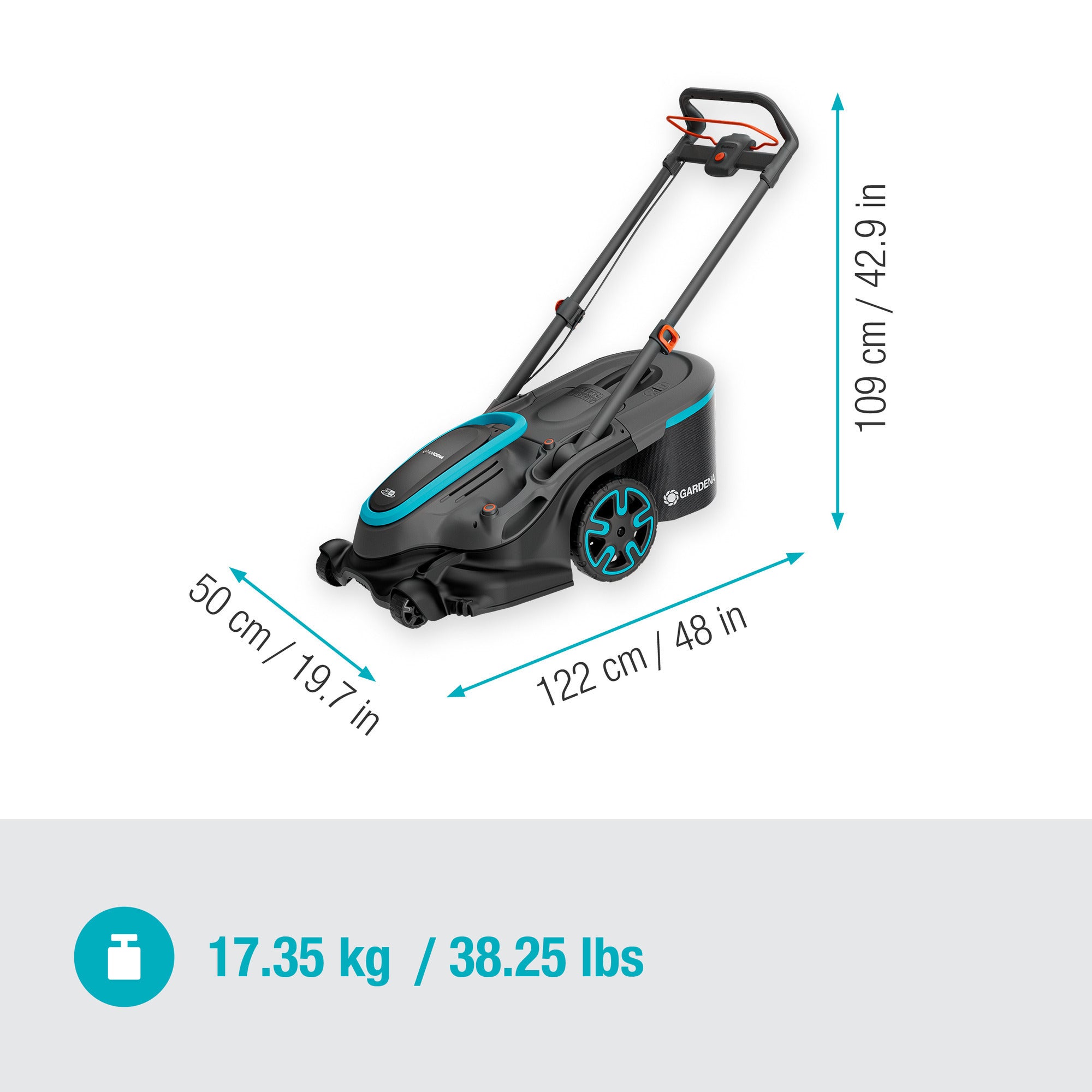 Gardena grasmaaier powermax duo 46 36v p4a set 4.1