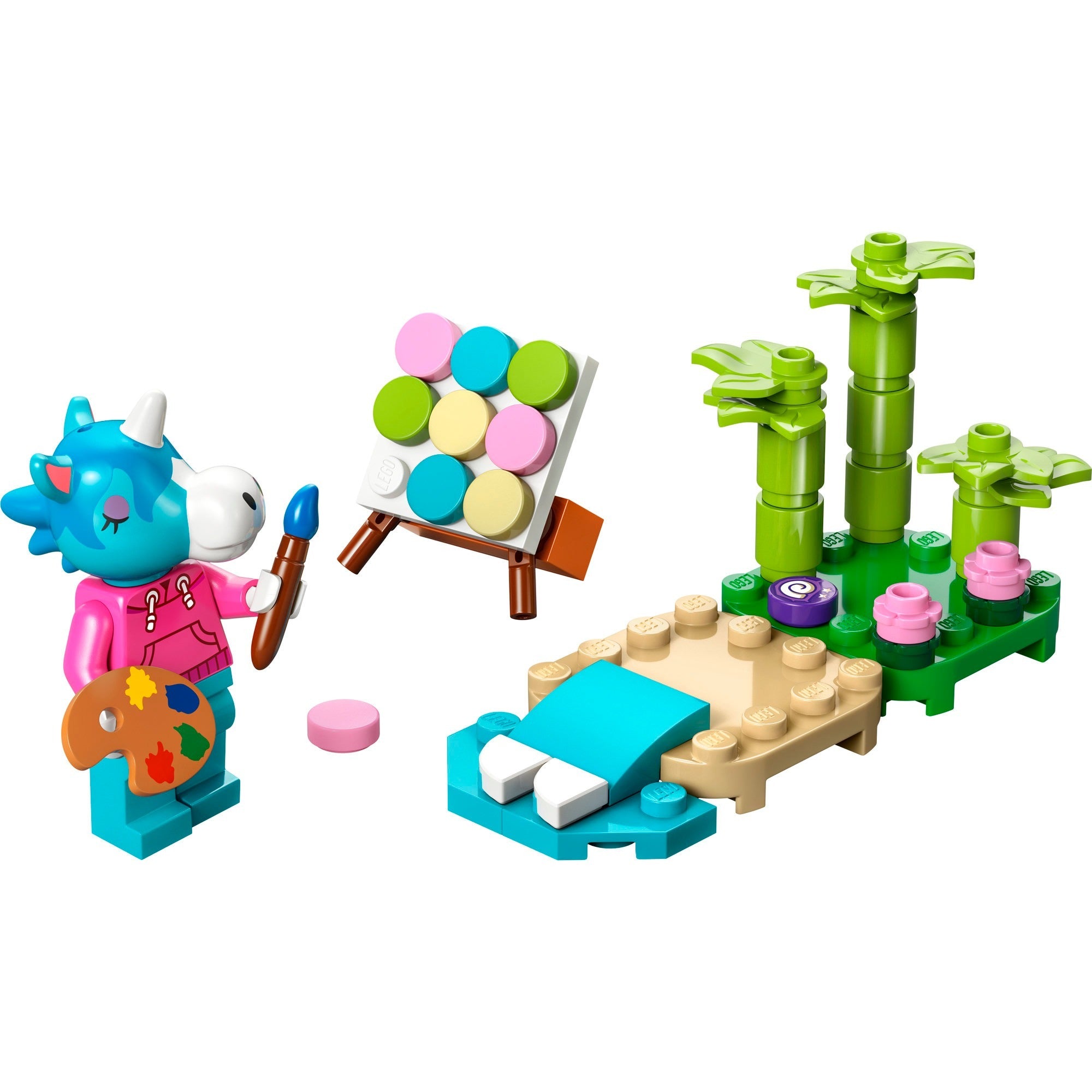 Lego animal crossing - strandschilderen met julian constructiespeelgoed (30703)