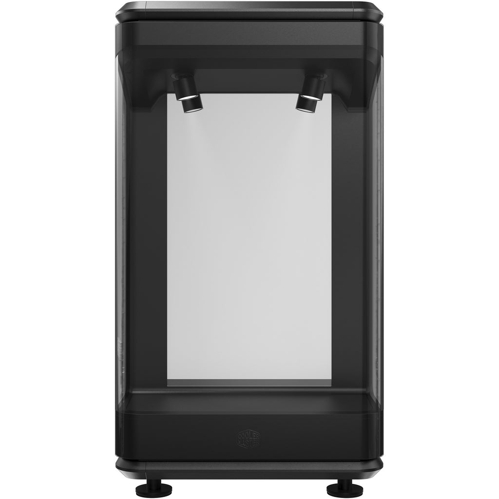 Cooler master masterframe 360 stage mirror midi tower behuizing (zwart | 2x usb-a | 1x usb-c | rgb | tempered glass)