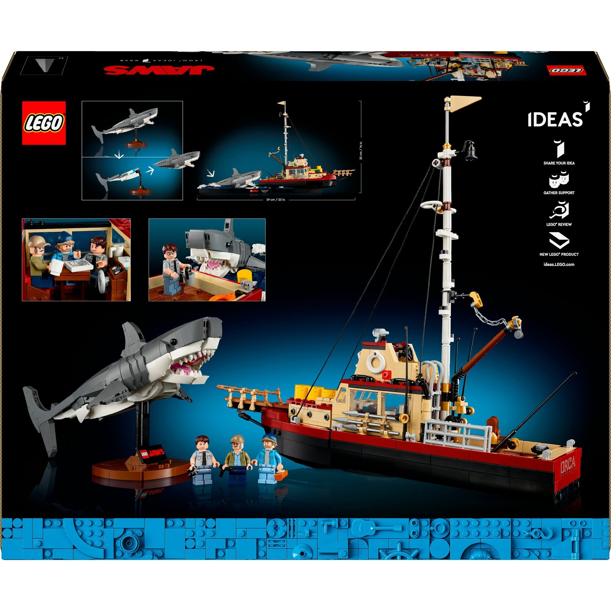 Lego ideas - jaws constructiespeelgoed (21350)